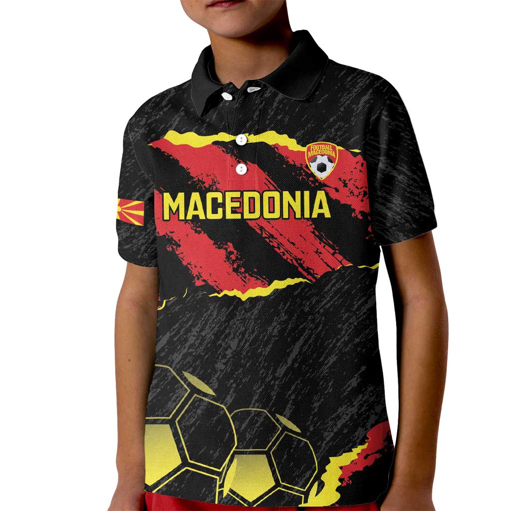 Custom Macedonia Football Kid Polo Shirt Go Champions Risovi