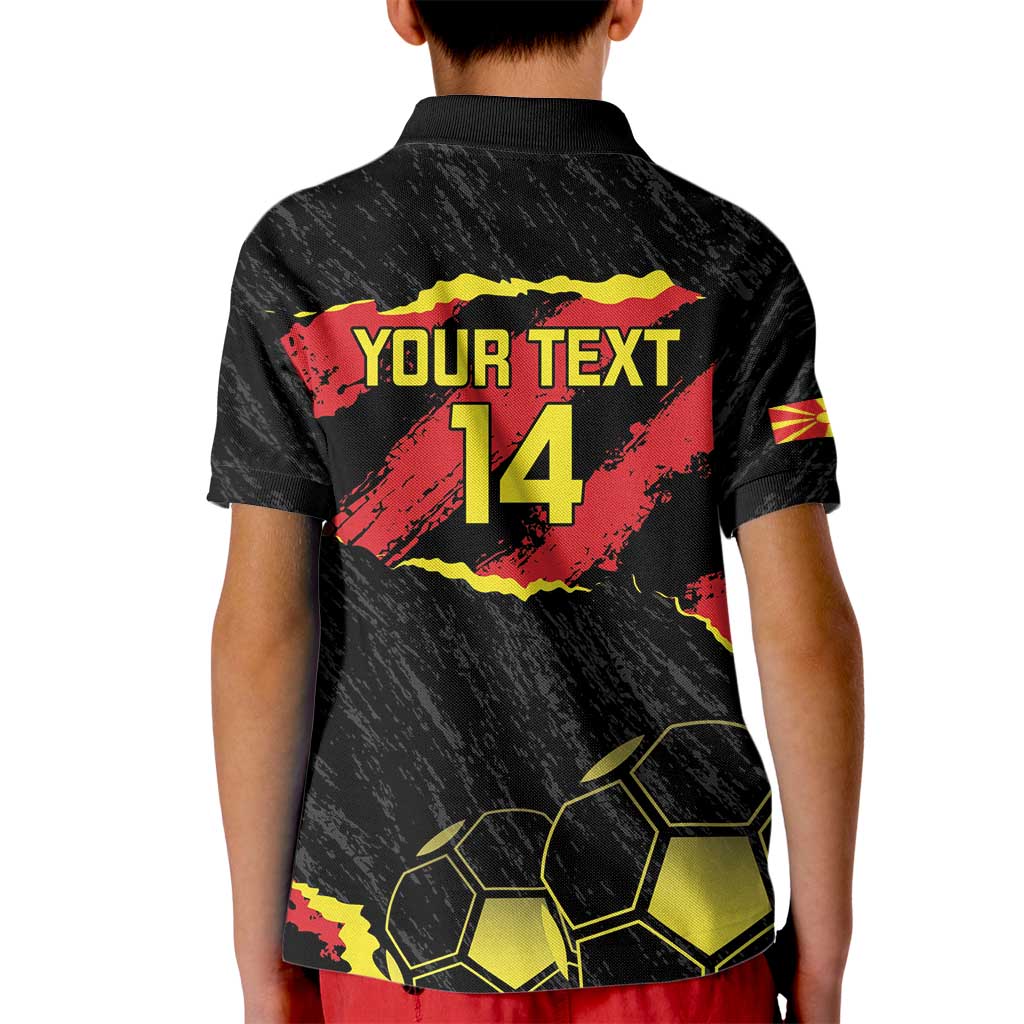 Custom Macedonia Football Kid Polo Shirt Go Champions Risovi