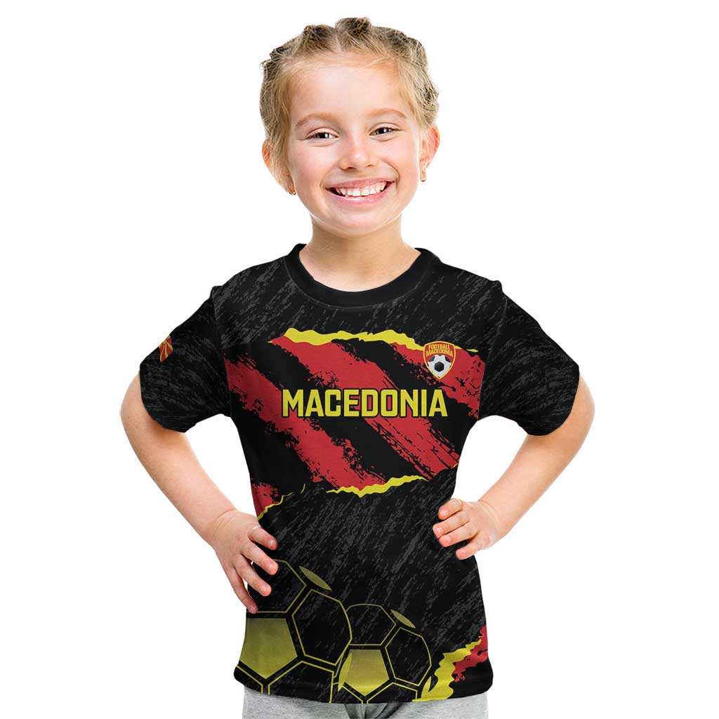Custom Macedonia Football Kid T Shirt Go Champions Risovi