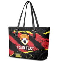 Custom Macedonia Football Leather Tote Bag Go Champions Risovi
