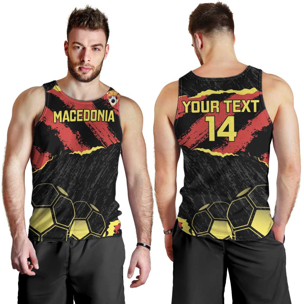 Custom Macedonia Football Men Tank Top Go Champions Risovi