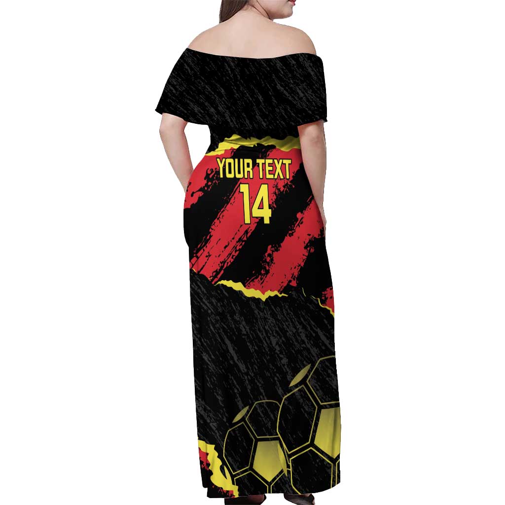 Custom Macedonia Football Off Shoulder Maxi Dress Go Champions Risovi