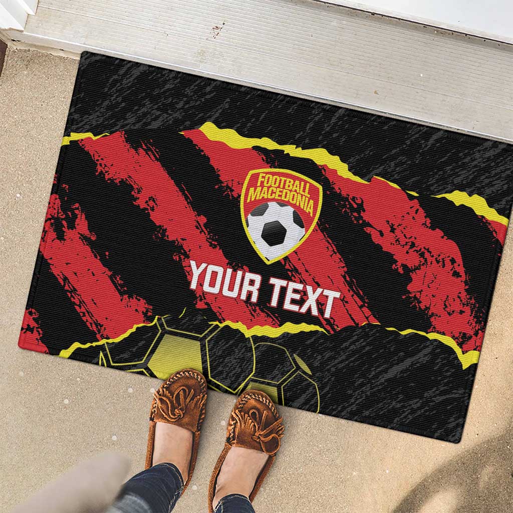 Custom Macedonia Football Rubber Doormat Go Champions Risovi