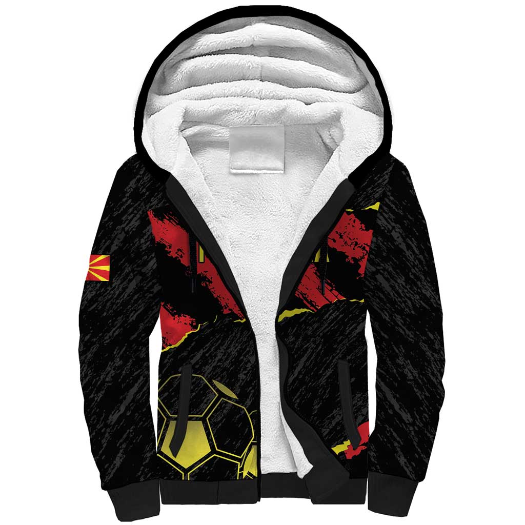 Custom Macedonia Football Sherpa Hoodie Go Champions Risovi