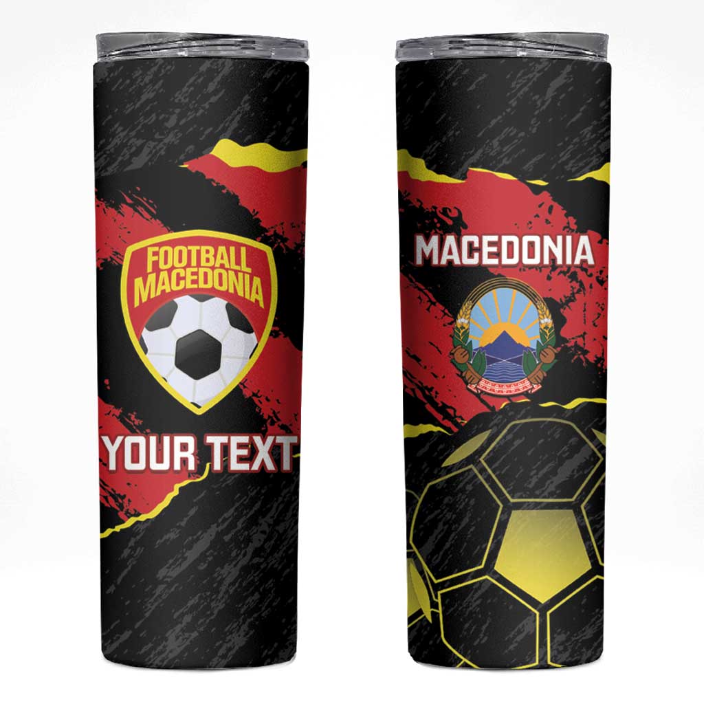 Custom Macedonia Football Skinny Tumbler Go Champions Risovi