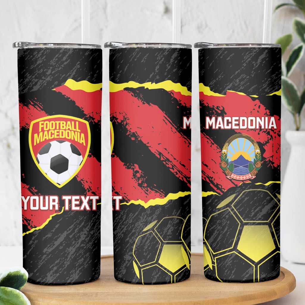 Custom Macedonia Football Skinny Tumbler Go Champions Risovi