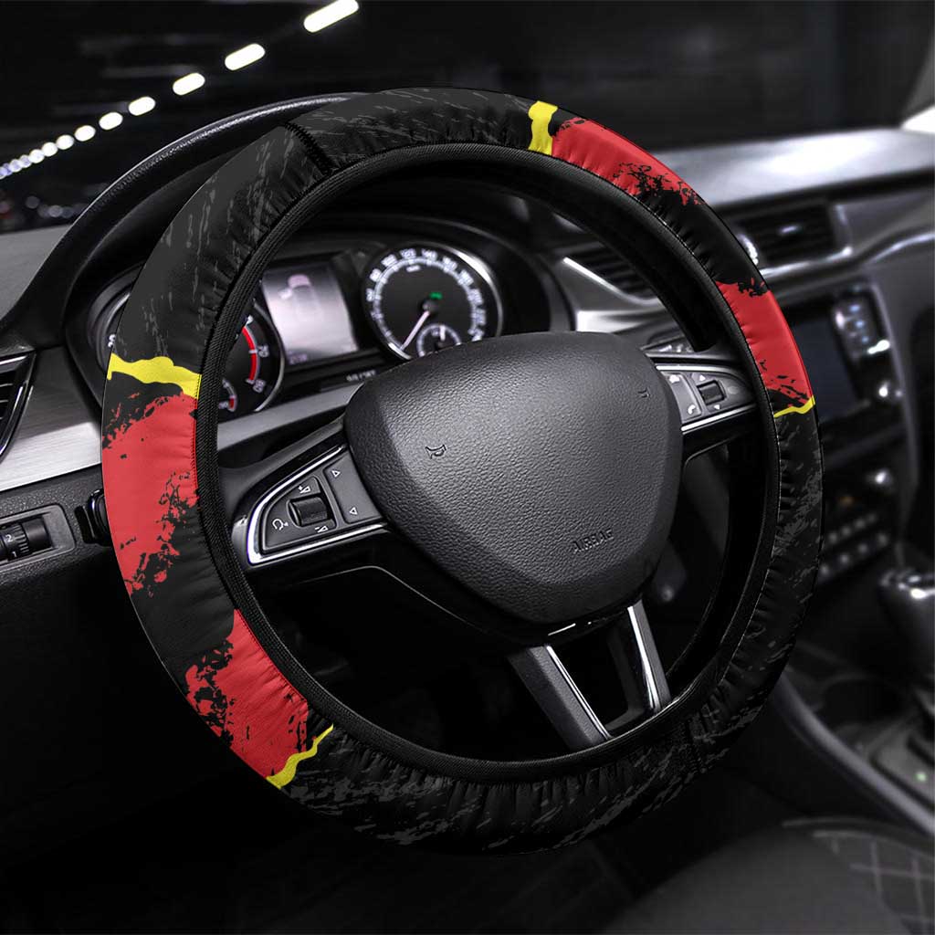 Macedonia Football Steering Wheel Cover Go Champions Risovi