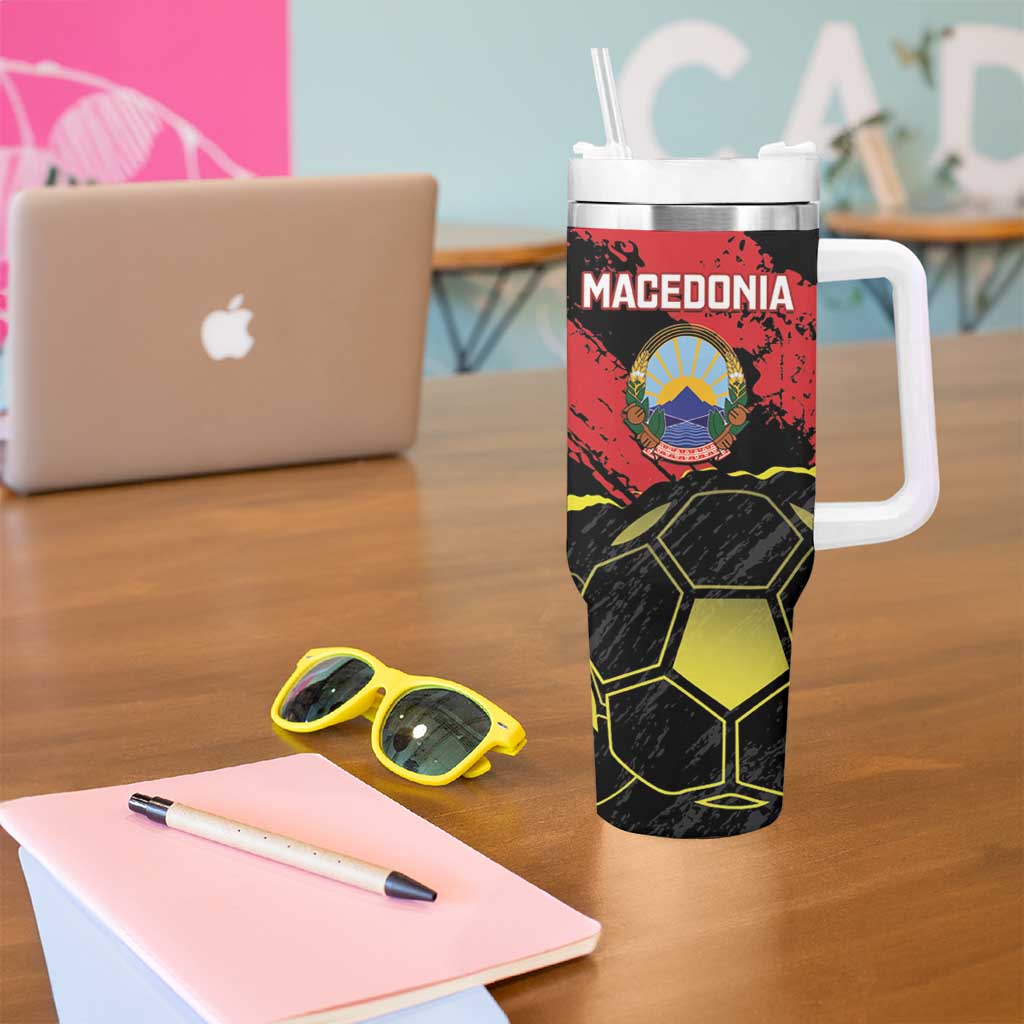 Custom Macedonia Football Tumbler With Handle Go Champions Risovi
