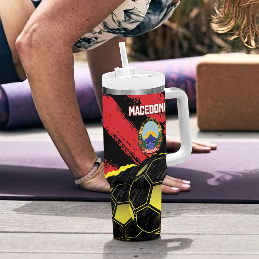 Custom Macedonia Football Tumbler With Handle Go Champions Risovi