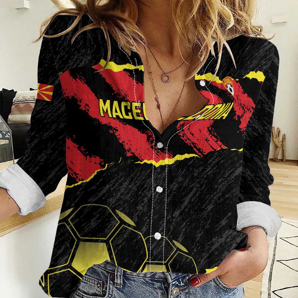 Custom Macedonia Football Women Casual Shirt Go Champions Risovi