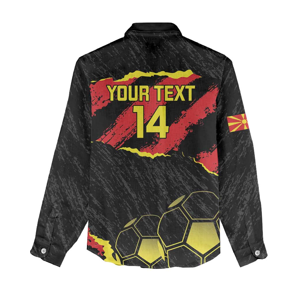 Custom Macedonia Football Women Casual Shirt Go Champions Risovi
