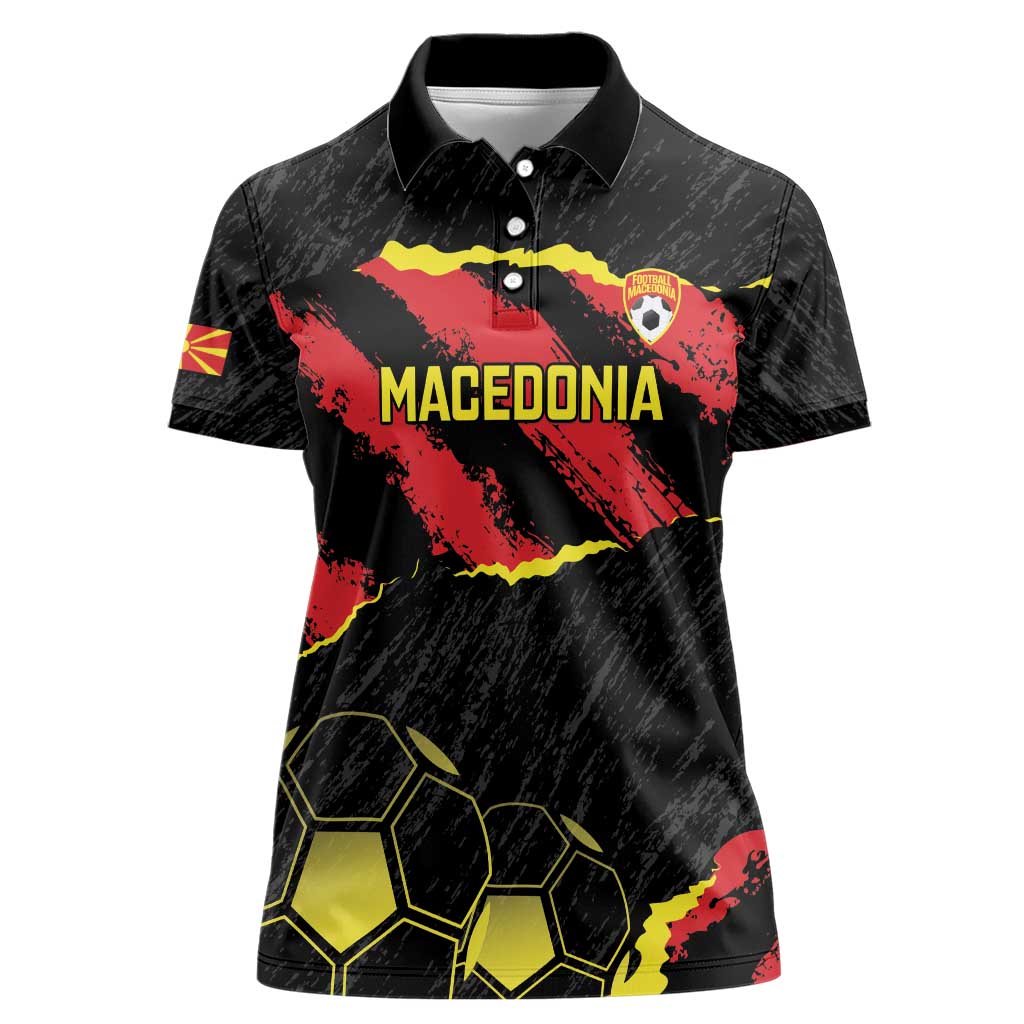 Custom Macedonia Football Women Polo Shirt Go Champions Risovi