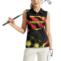 Custom Macedonia Football Women Sleeveless Polo Shirt Go Champions Risovi