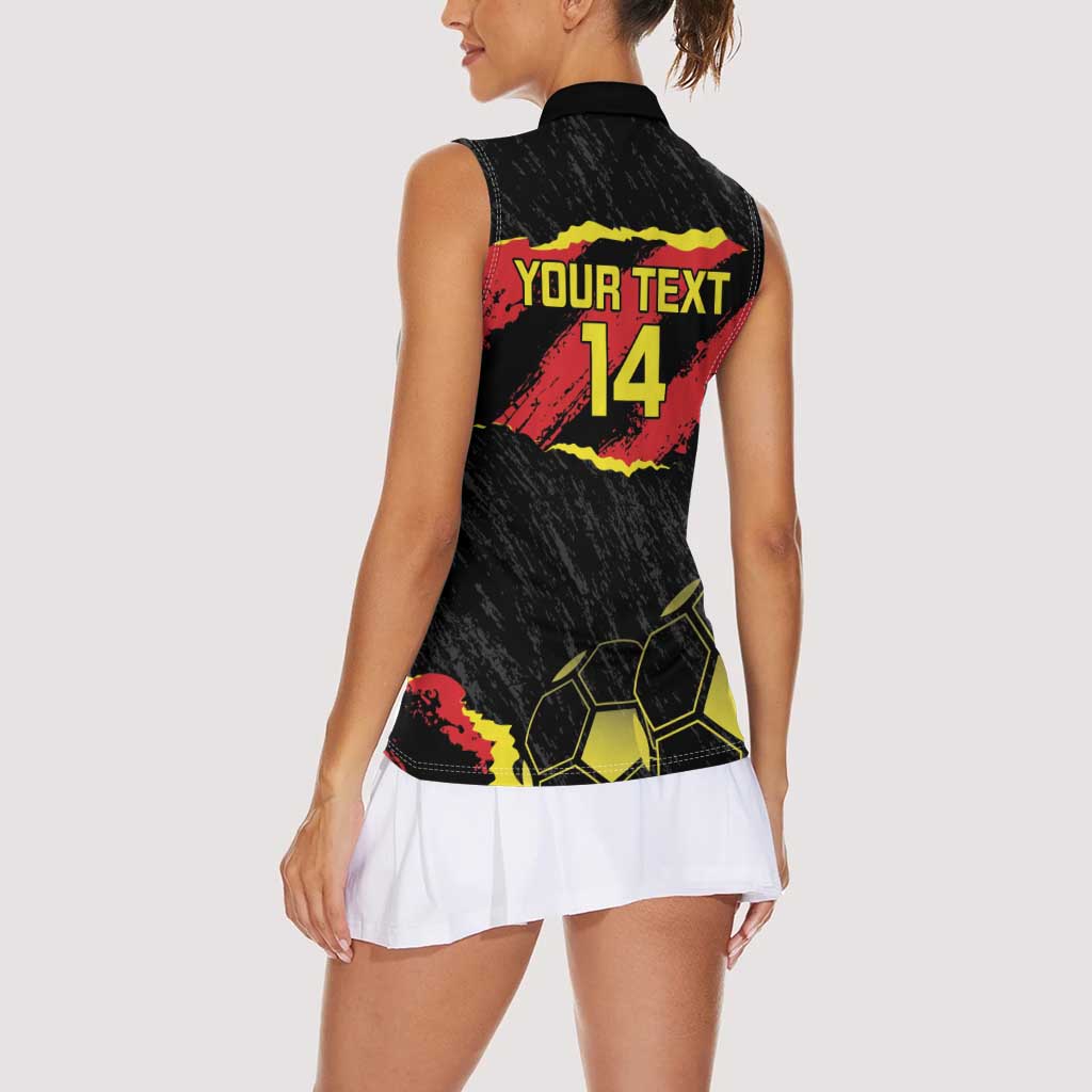 Custom Macedonia Football Women Sleeveless Polo Shirt Go Champions Risovi