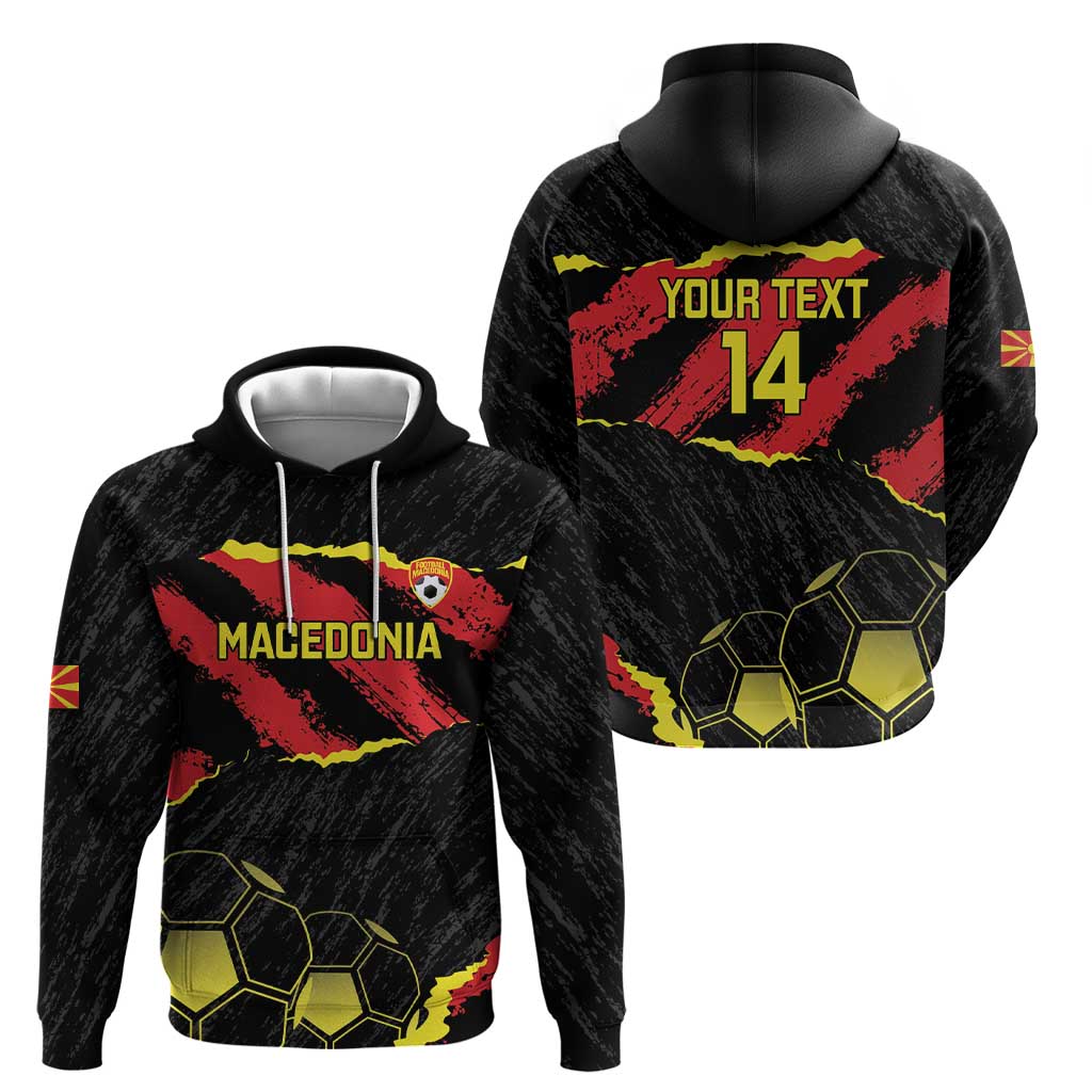 Custom Macedonia Football Zip Hoodie Go Champions Risovi