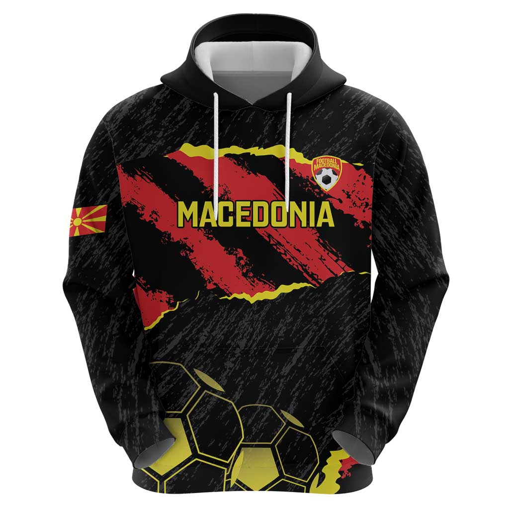 Custom Macedonia Football Zip Hoodie Go Champions Risovi