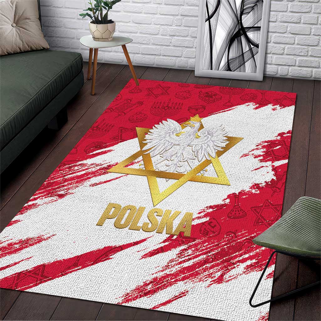 Jewish Festival Poland Area Rug Polska Eagle Star Of David