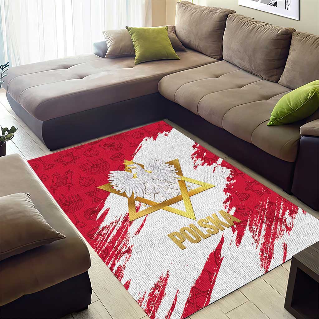 Jewish Festival Poland Area Rug Polska Eagle Star Of David