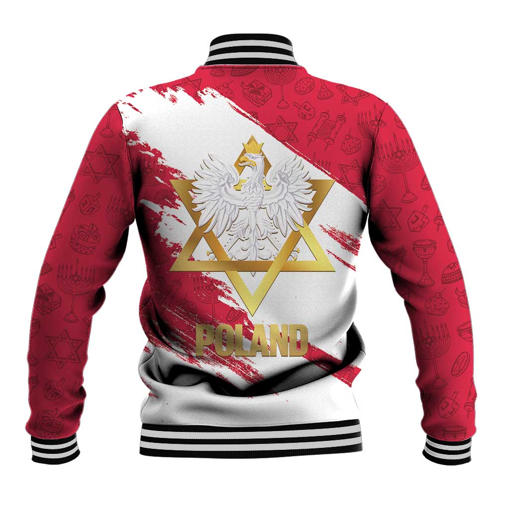 Jewish Festival Poland Baseball Jacket Polska Eagle Star Of David