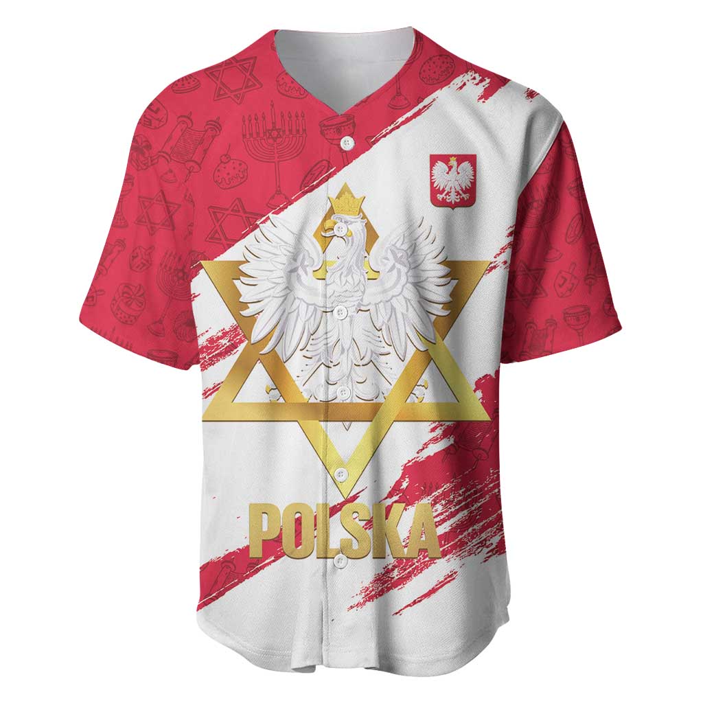 Jewish Festival Poland Baseball Jersey Polska Eagle Star Of David