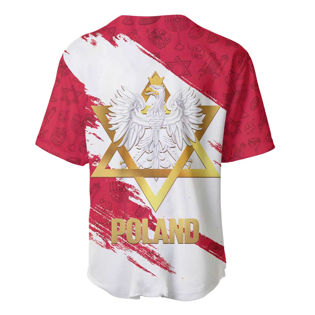 Jewish Festival Poland Baseball Jersey Polska Eagle Star Of David