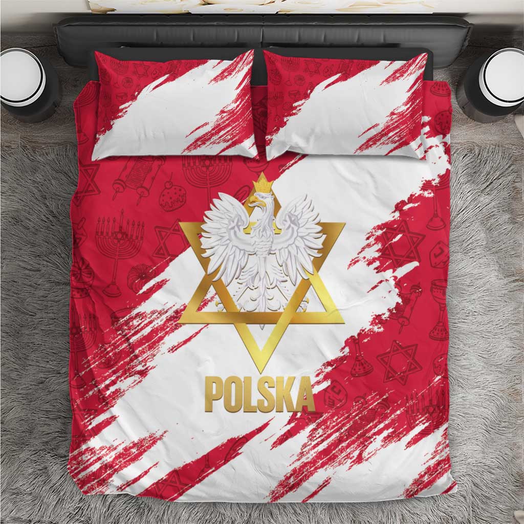 Jewish Festival Poland Bedding Set Polska Eagle Star Of David