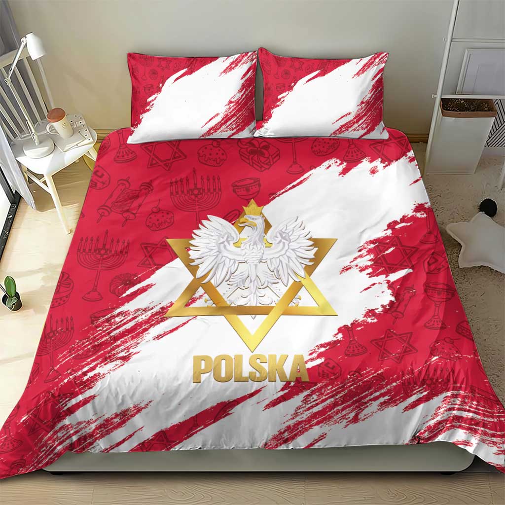 Jewish Festival Poland Bedding Set Polska Eagle Star Of David