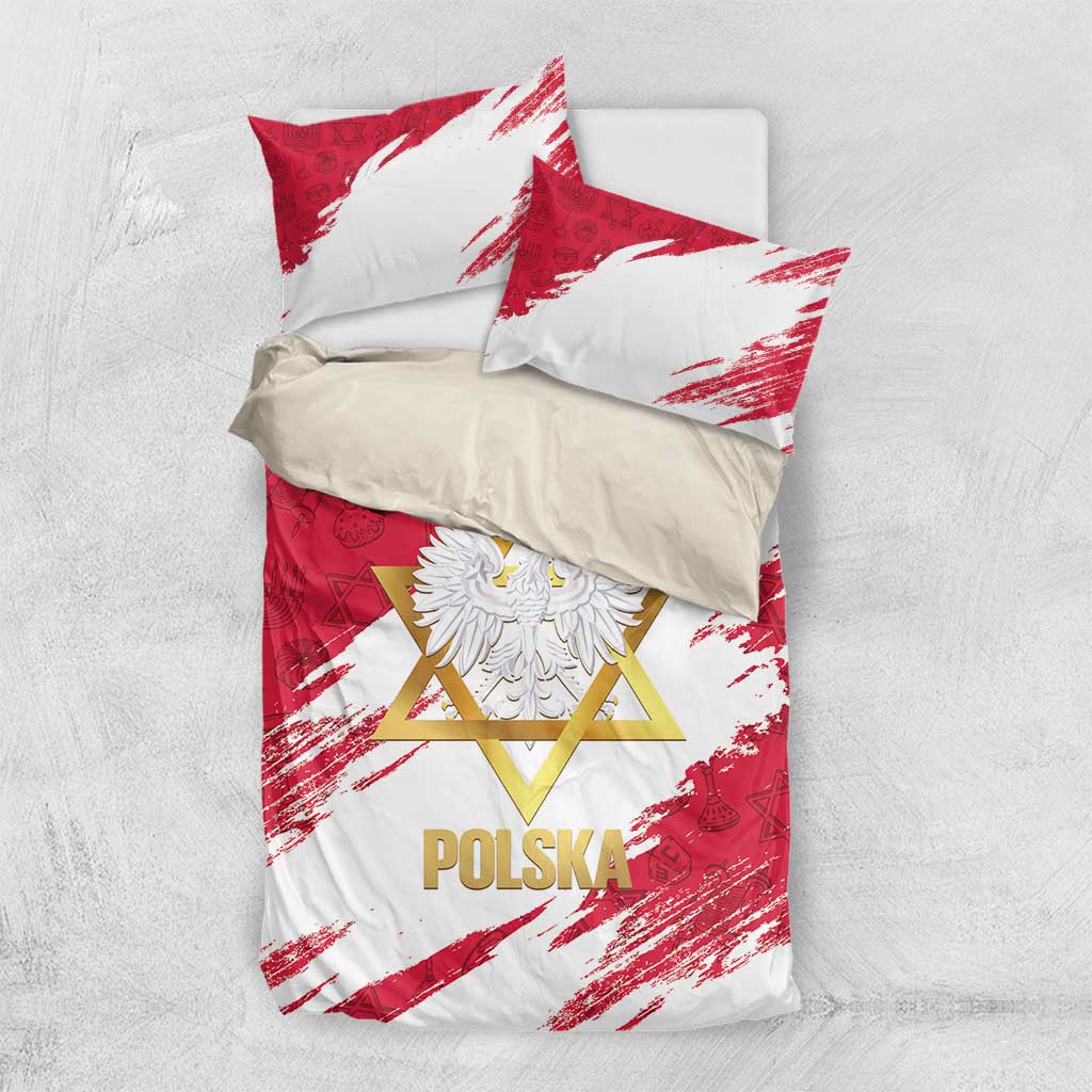 Jewish Festival Poland Bedding Set Polska Eagle Star Of David