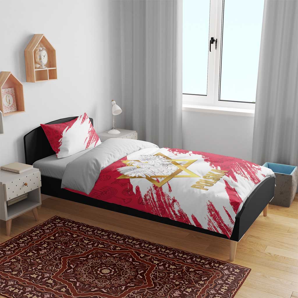Jewish Festival Poland Bedding Set Polska Eagle Star Of David