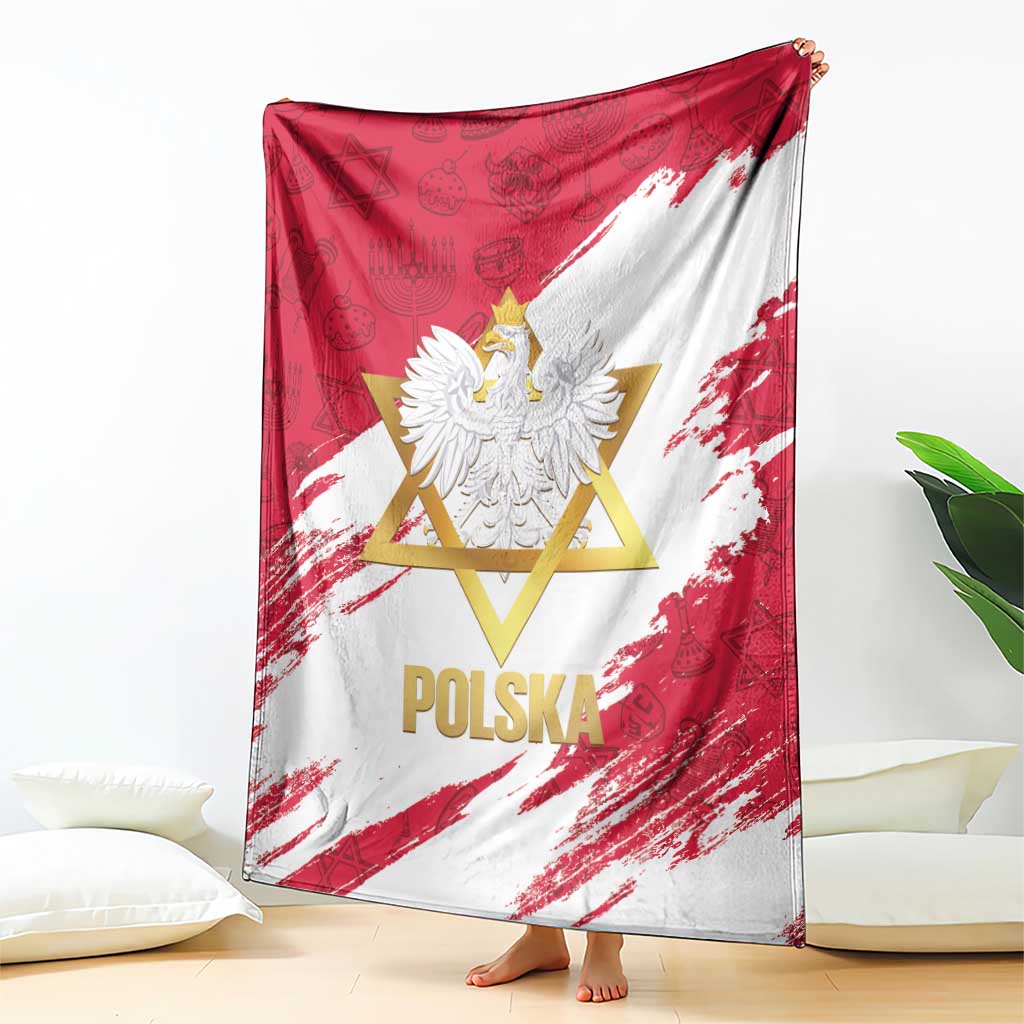 Jewish Festival Poland Blanket Polska Eagle Star Of David