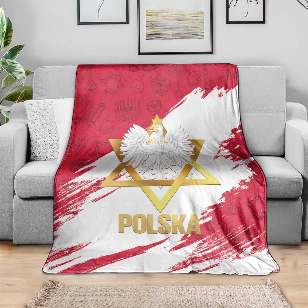Jewish Festival Poland Blanket Polska Eagle Star Of David