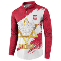 Jewish Festival Poland Button Sweatshirt Polska Eagle Star Of David