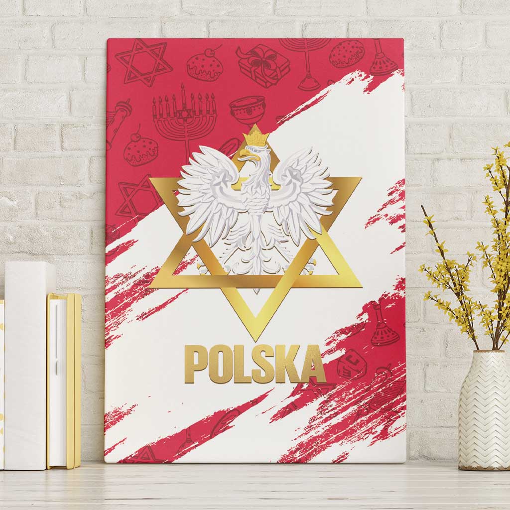 Jewish Festival Poland Canvas Wall Art Polska Eagle Star Of David