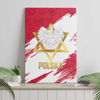Jewish Festival Poland Canvas Wall Art Polska Eagle Star Of David