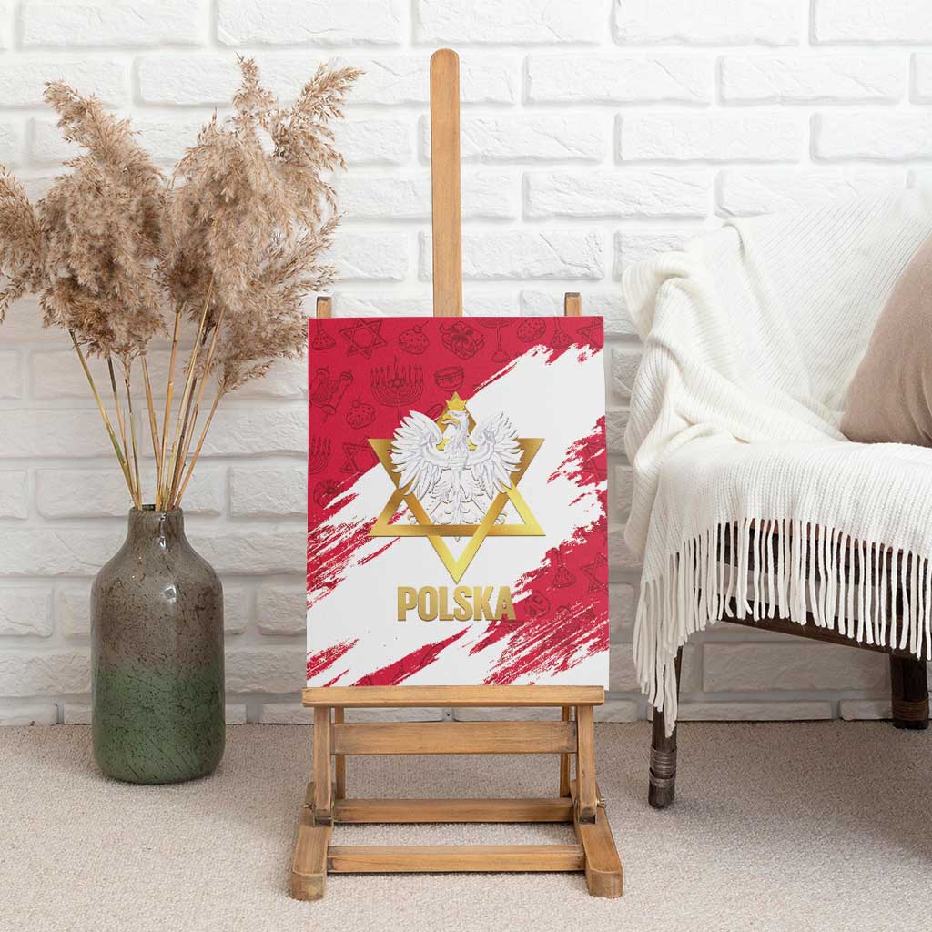 Jewish Festival Poland Canvas Wall Art Polska Eagle Star Of David