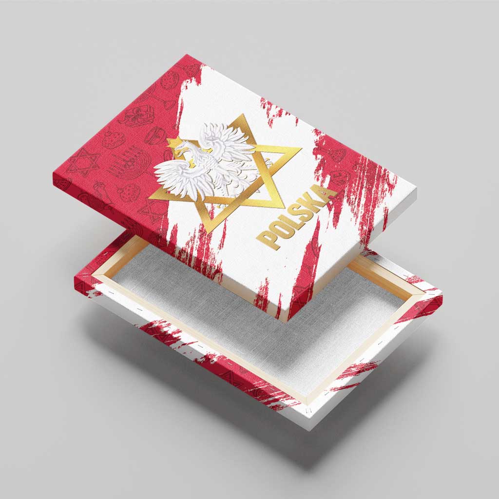 Jewish Festival Poland Canvas Wall Art Polska Eagle Star Of David