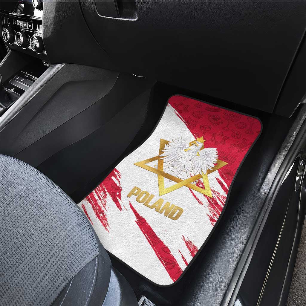 Jewish Festival Poland Car Mats Polska Eagle Star Of David