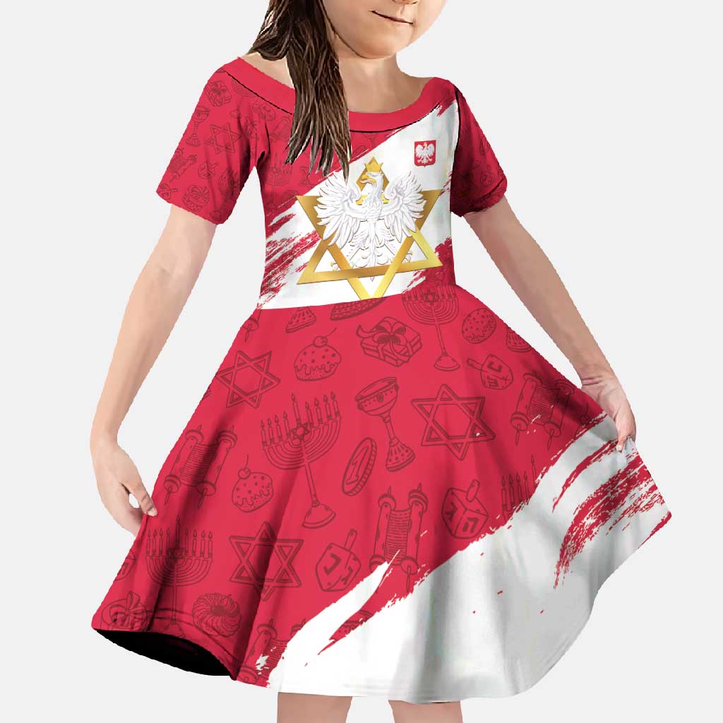 Jewish Festival Poland Family Matching Mermaid Dress and Hawaiian Shirt Polska Eagle Star Of David