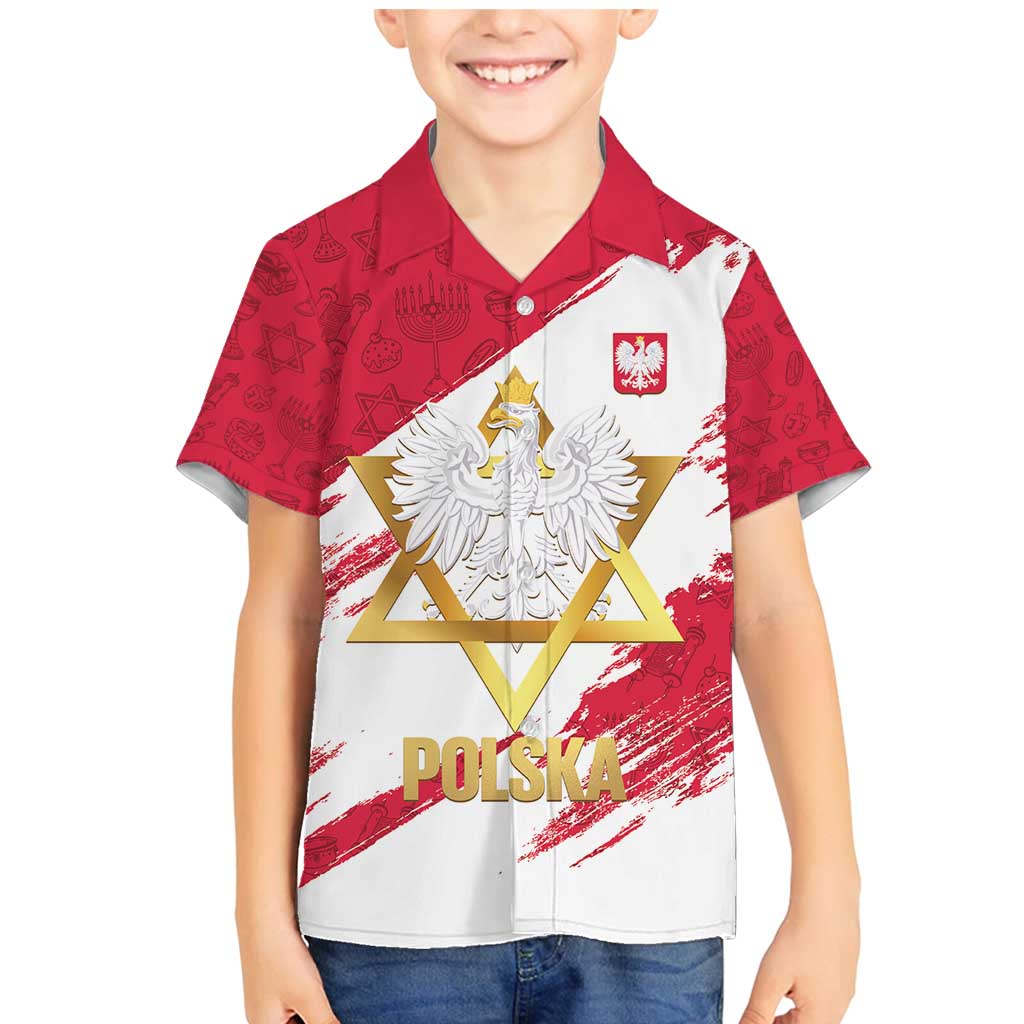 Jewish Festival Poland Family Matching Mermaid Dress and Hawaiian Shirt Polska Eagle Star Of David