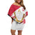Jewish Festival Poland Family Matching Off Shoulder Short Dress and Hawaiian Shirt Polska Eagle Star Of David