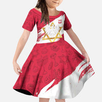Jewish Festival Poland Family Matching Short Sleeve Bodycon Dress and Hawaiian Shirt Polska Eagle Star Of David
