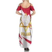 Jewish Festival Poland Family Matching Summer Maxi Dress and Hawaiian Shirt Polska Eagle Star Of David