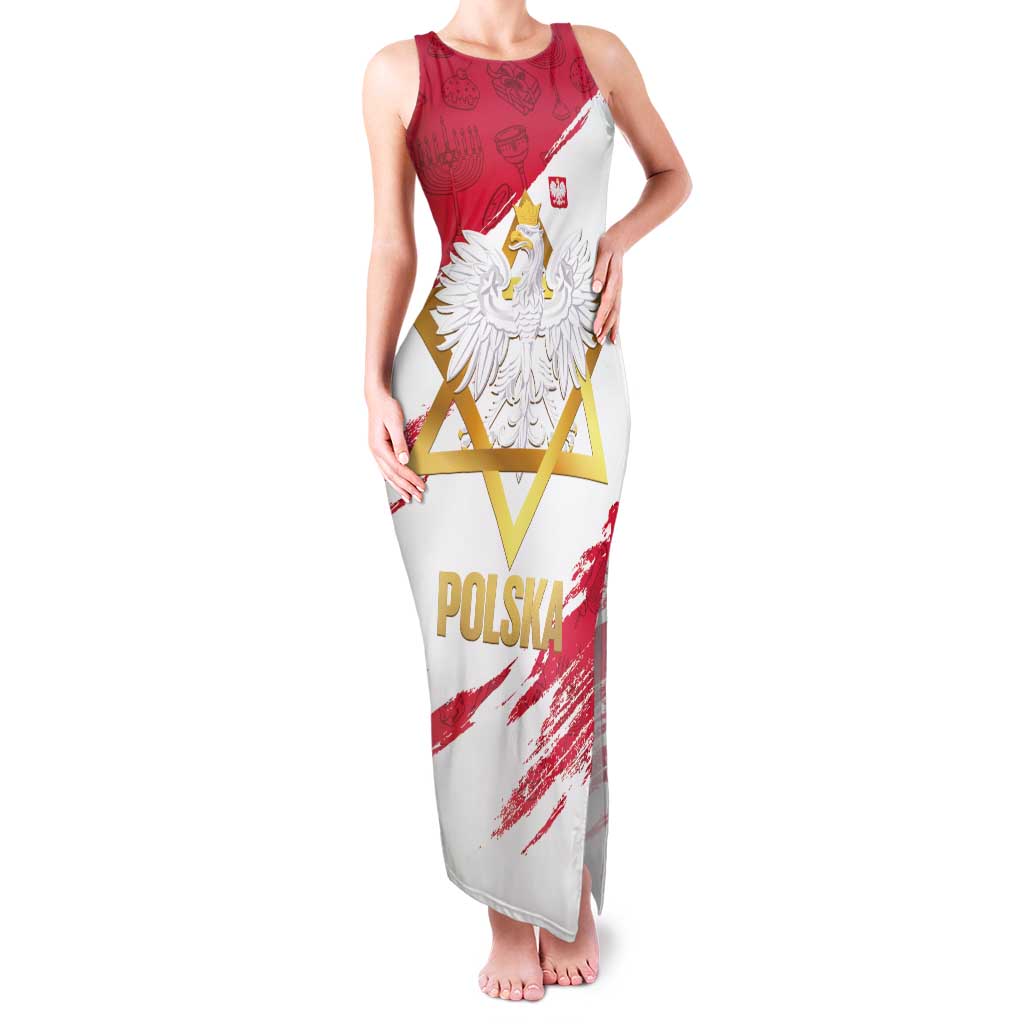 Jewish Festival Poland Family Matching Tank Maxi Dress and Hawaiian Shirt Polska Eagle Star Of David