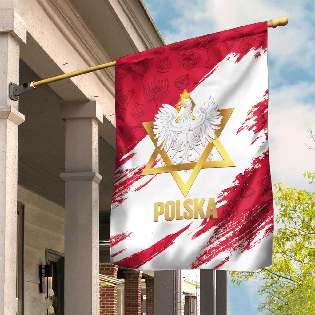 Jewish Festival Poland Garden Flag Polska Eagle Star Of David