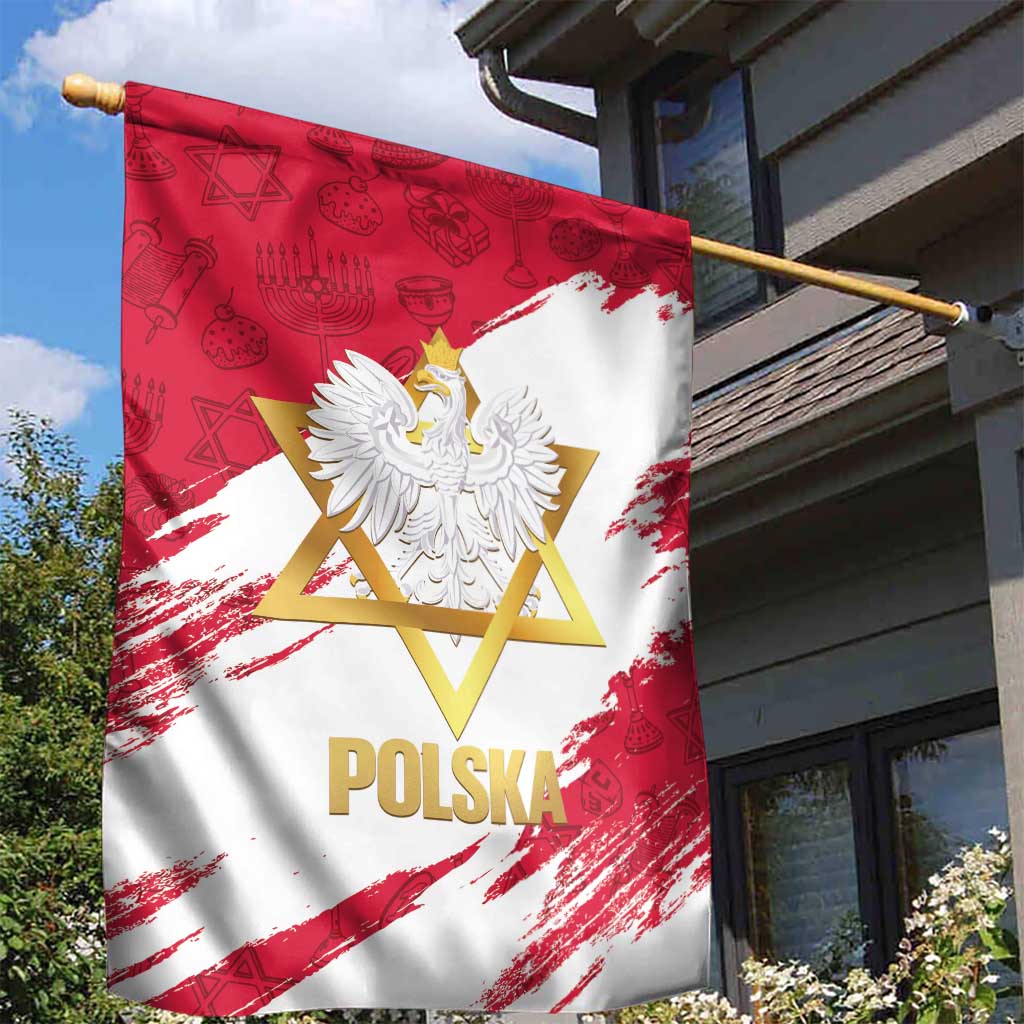 Jewish Festival Poland Garden Flag Polska Eagle Star Of David