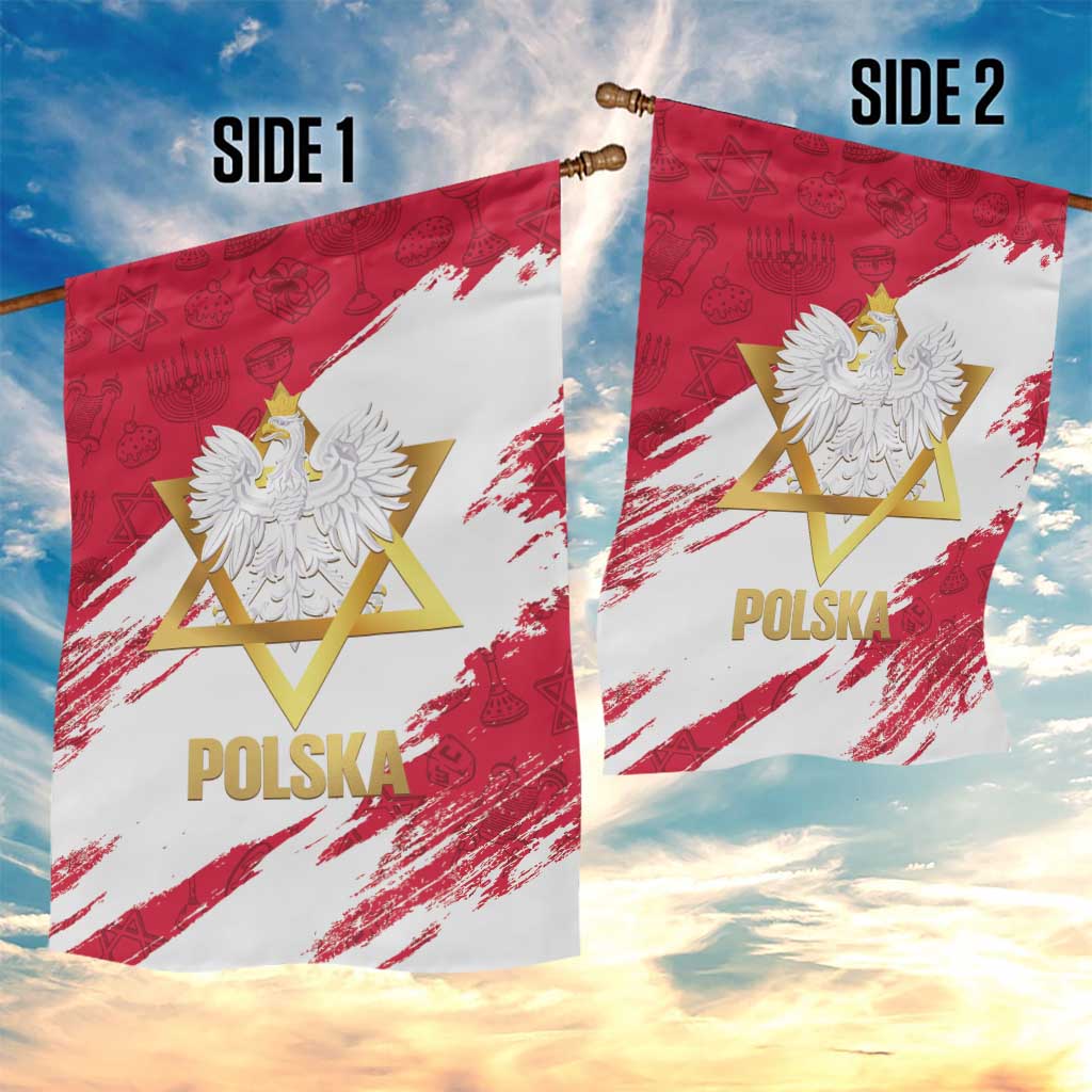 Jewish Festival Poland Garden Flag Polska Eagle Star Of David