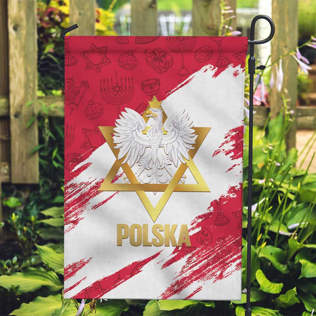 Jewish Festival Poland Garden Flag Polska Eagle Star Of David
