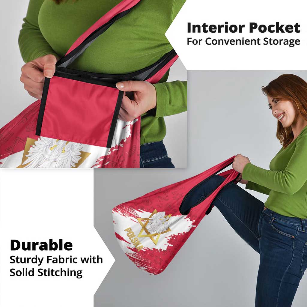 Jewish Festival Poland Grocery Bag Polska Eagle Star Of David