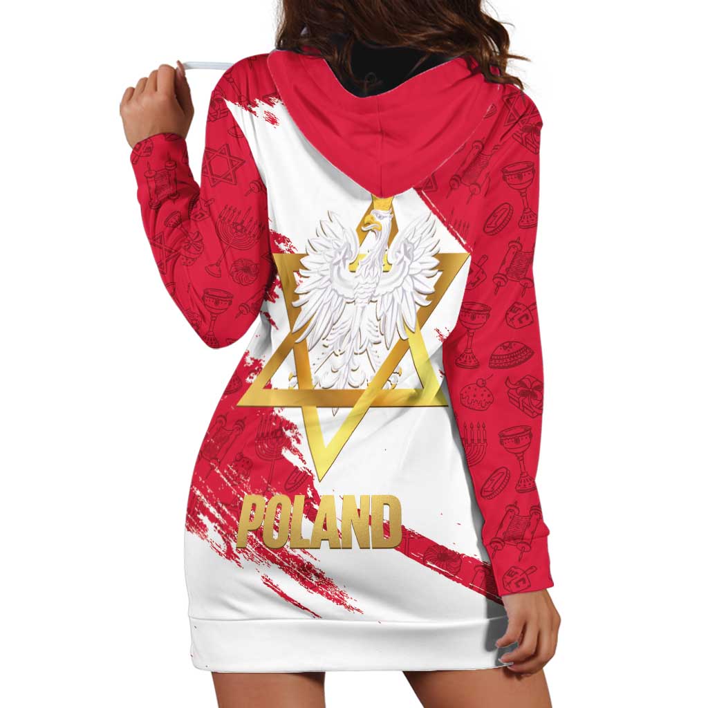 Jewish Festival Poland Hoodie Dress Polska Eagle Star Of David