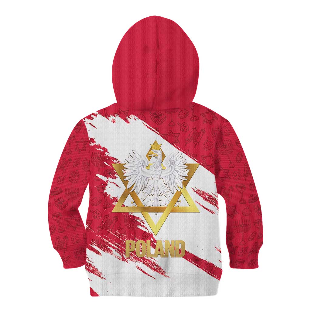Jewish Festival Poland Kid Hoodie Polska Eagle Star Of David